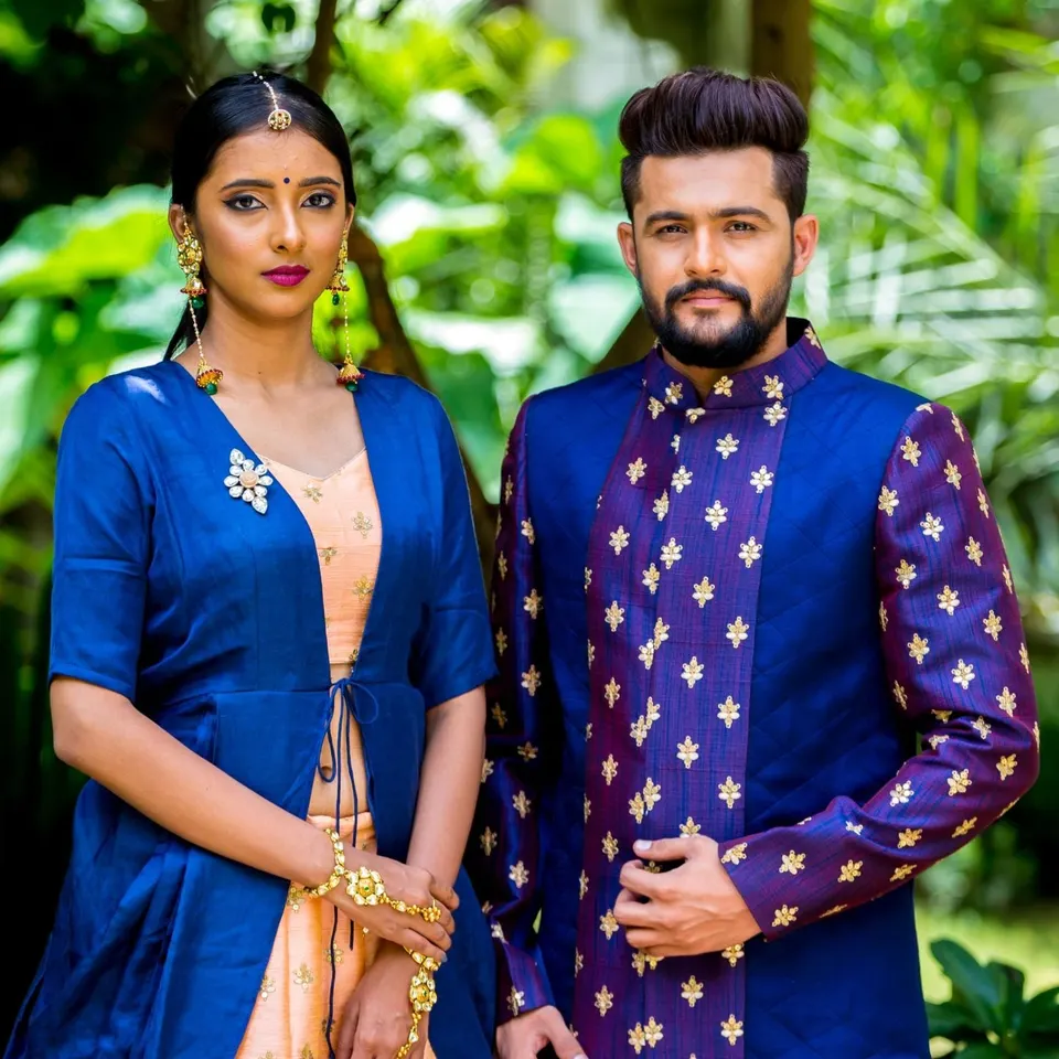 Couples by Nirali Amin — lehengas and sherwanis, together, photograph 8