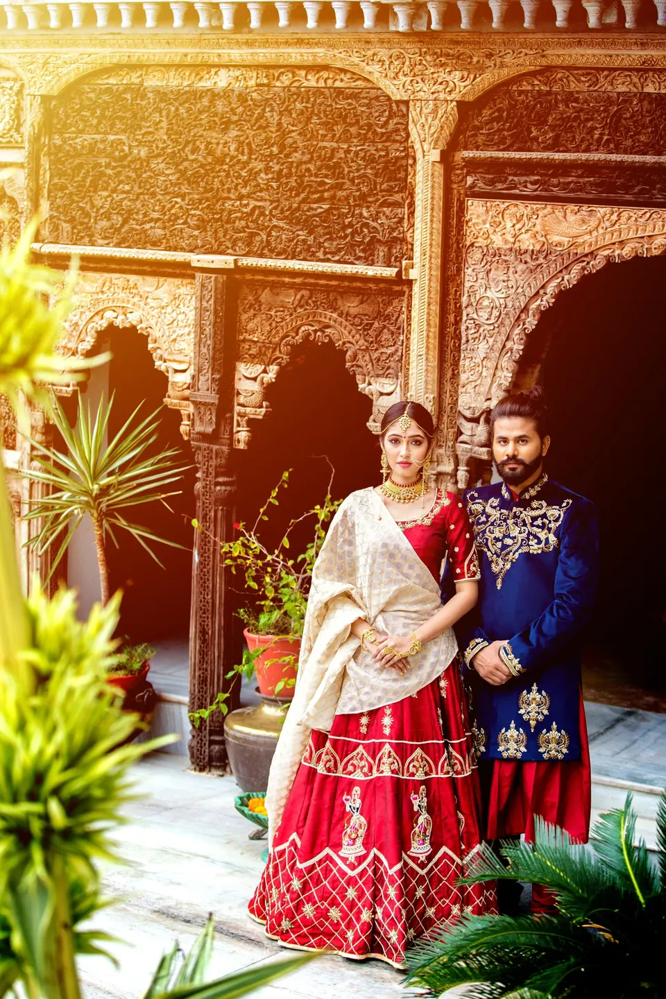 Couples by Nirali Amin — lehengas and sherwanis, together, photograph 9